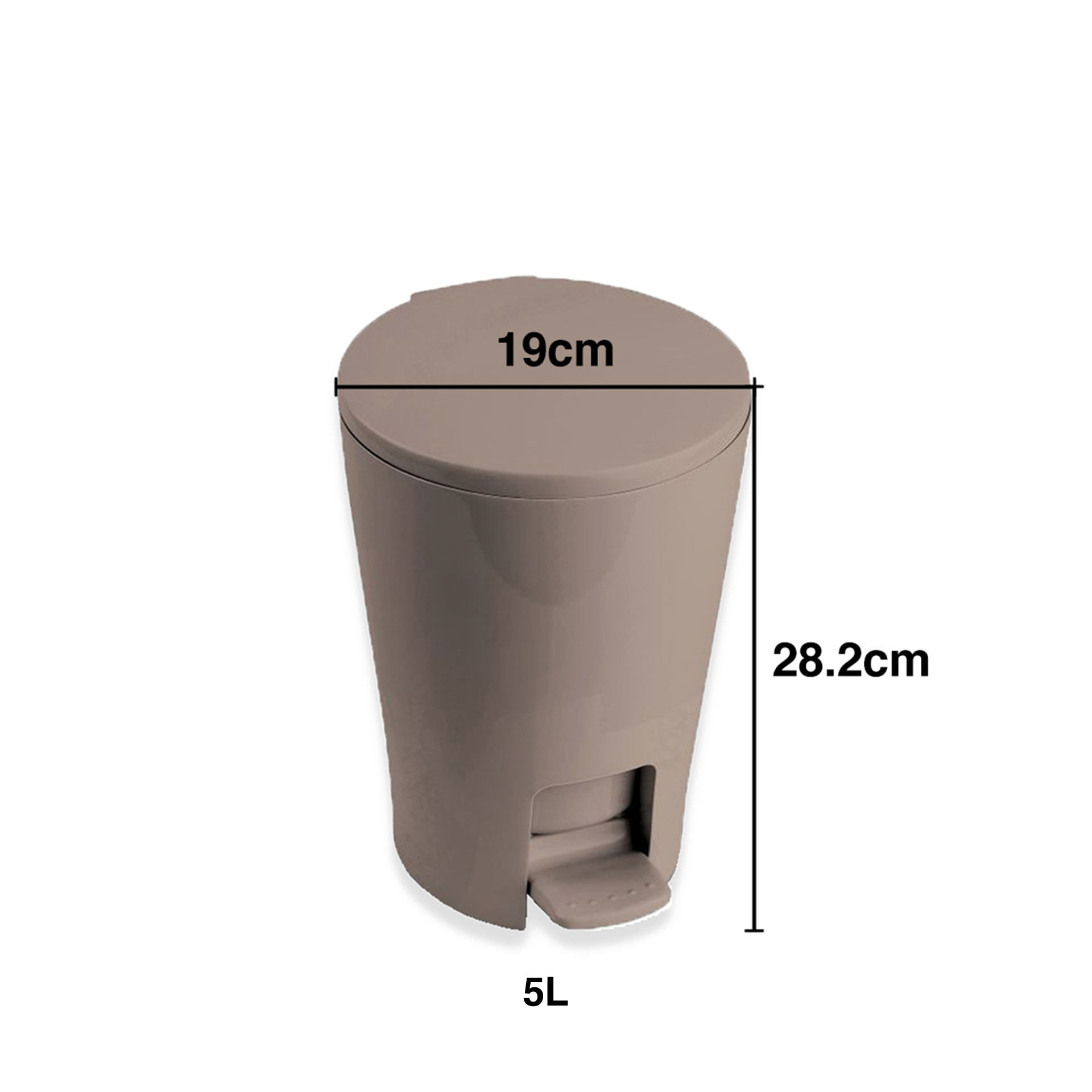 Balde Lixo WC com Pedal Diabolo 5l 19X21X28.2cm