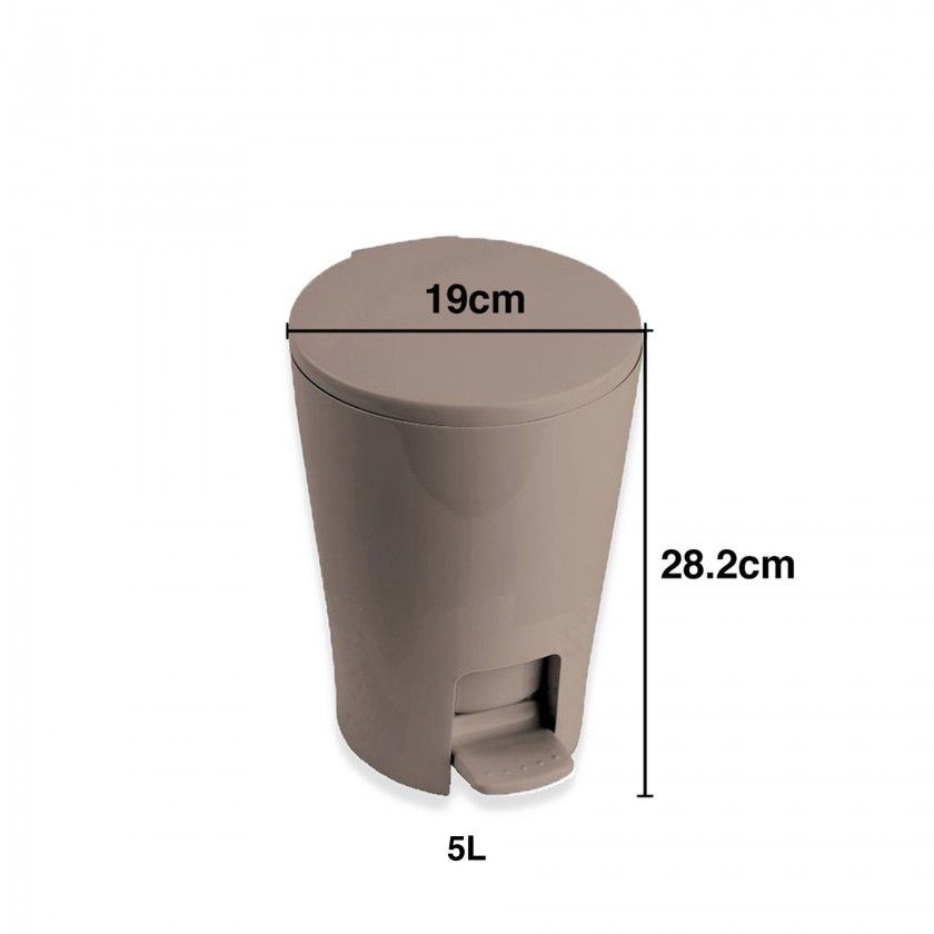 Balde Lixo WC com Pedal Diabolo 5l 19X21X28.2cm Balde Lixo WC com Pedal Diabolo 5l 19X21X28.2cm