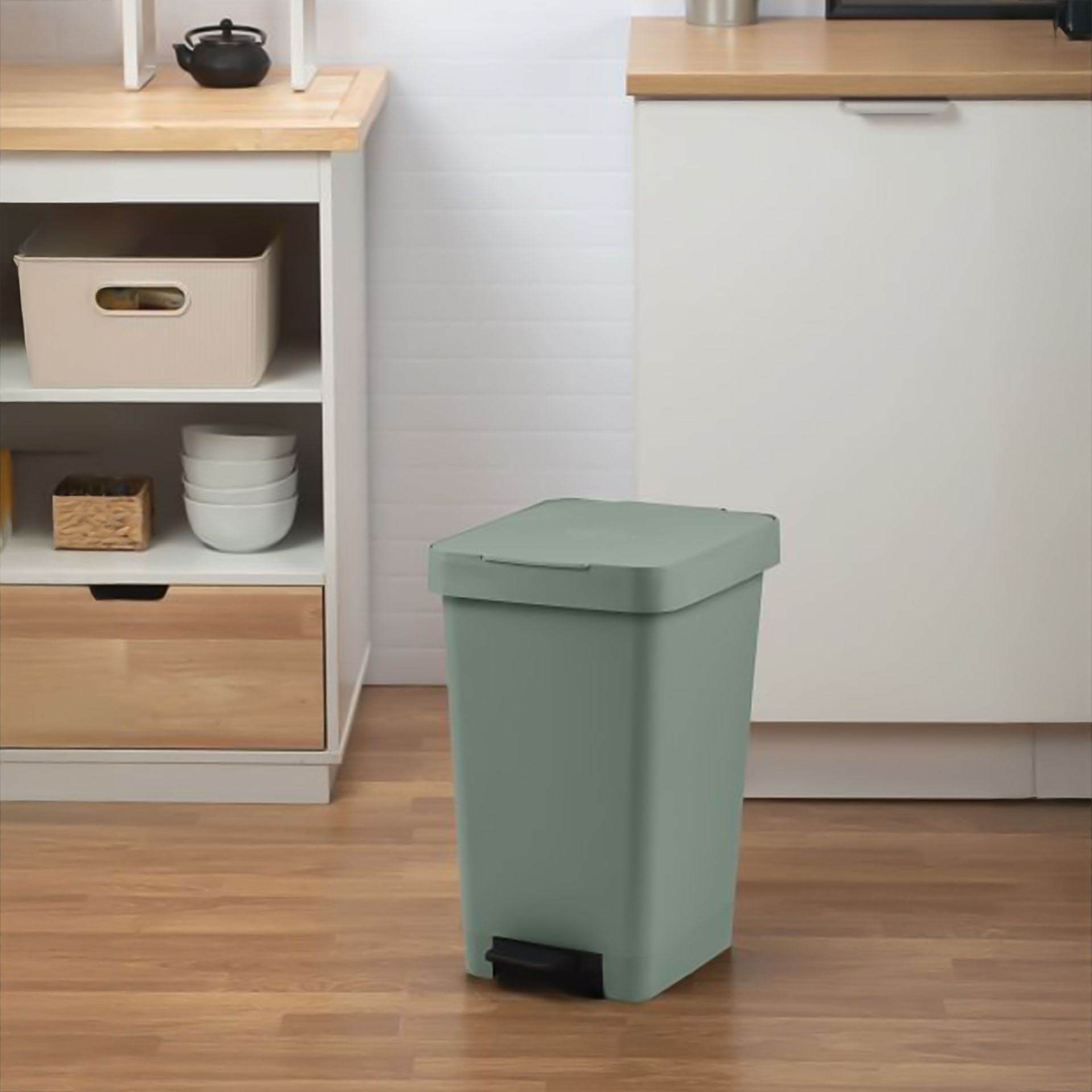 Balde Lixo com Pedal Smart Cor Sólida 25L 26X36X47cm