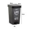 Balde Lixo com Pedal Smart Decorado 25L 26X36X47cm