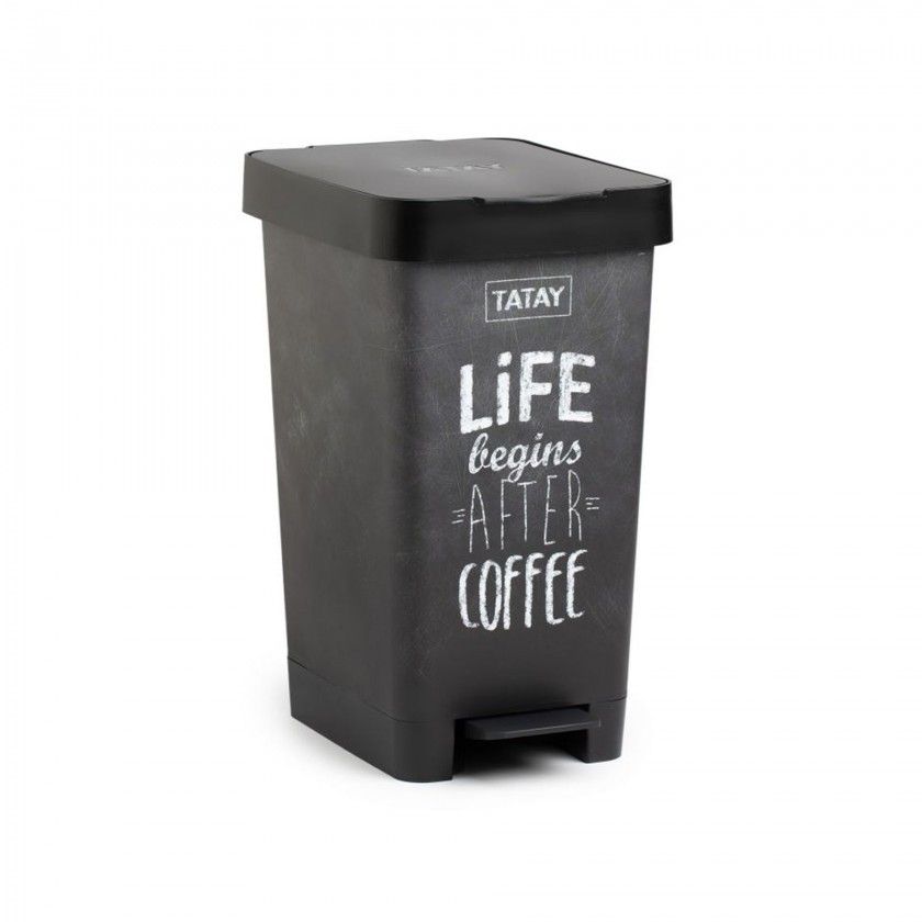Balde Lixo com Pedal Smart Decorado 25L 26X36X47cm