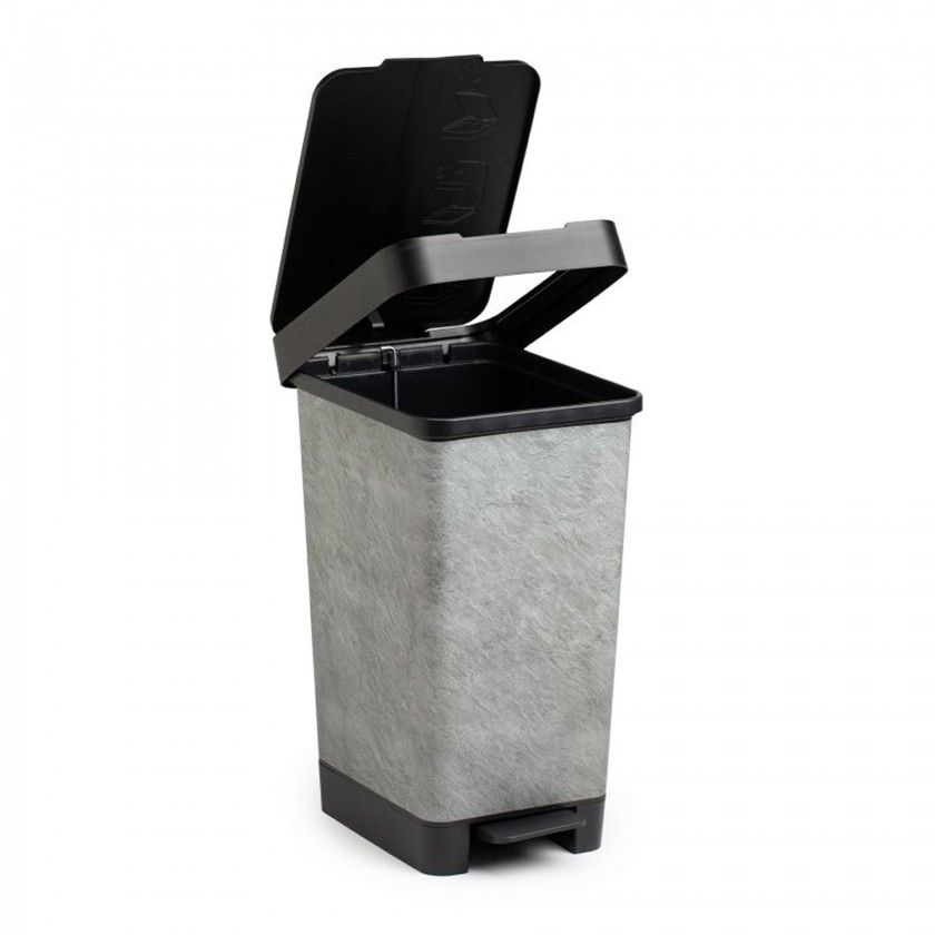 Balde Lixo com Pedal Smart Decorado 25L 26X36X47cm