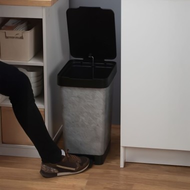 Balde Lixo com Pedal Smart Decorado 25L 26X36X47cm