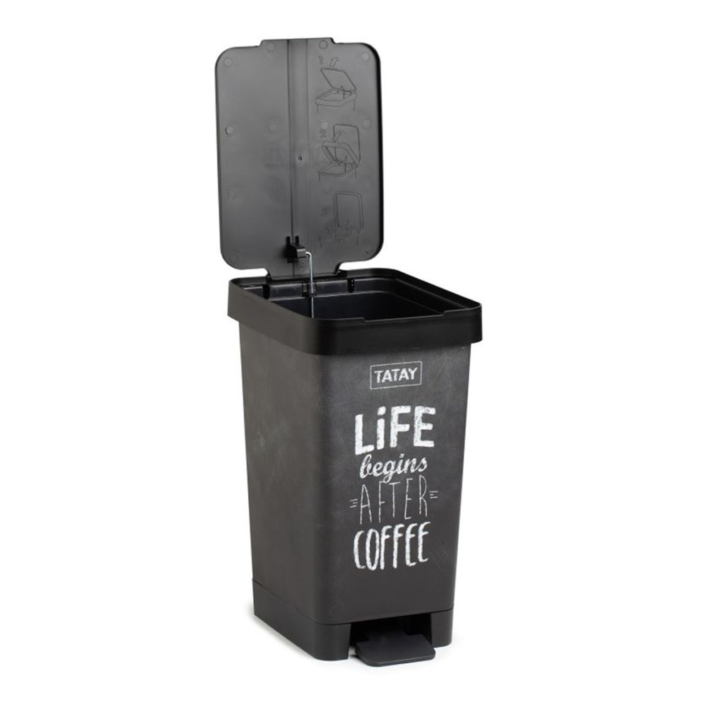 Balde Lixo com Pedal Smart Decorado 25L 26X36X47cm