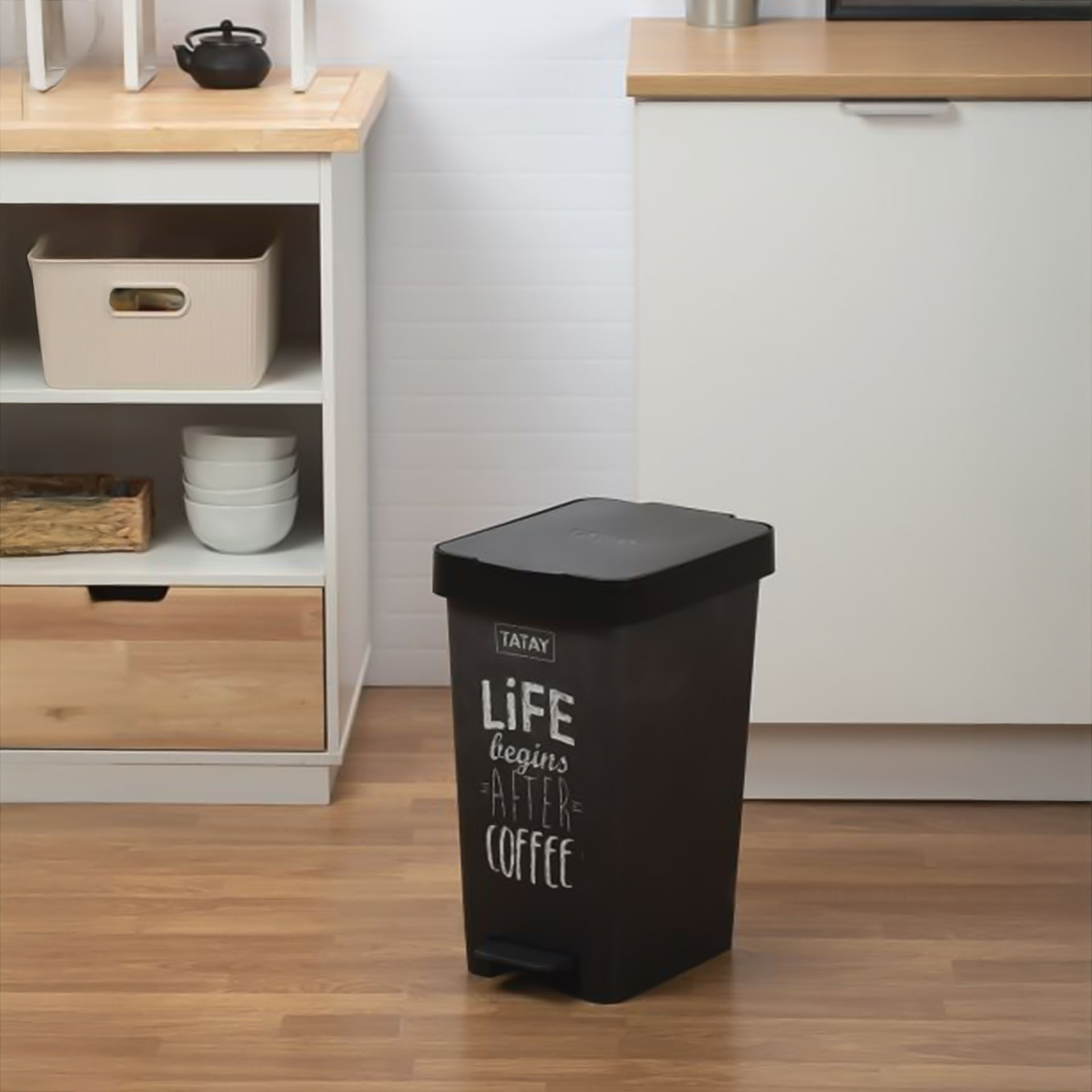 Balde Lixo com Pedal Smart Decorado 25L 26X36X47cm