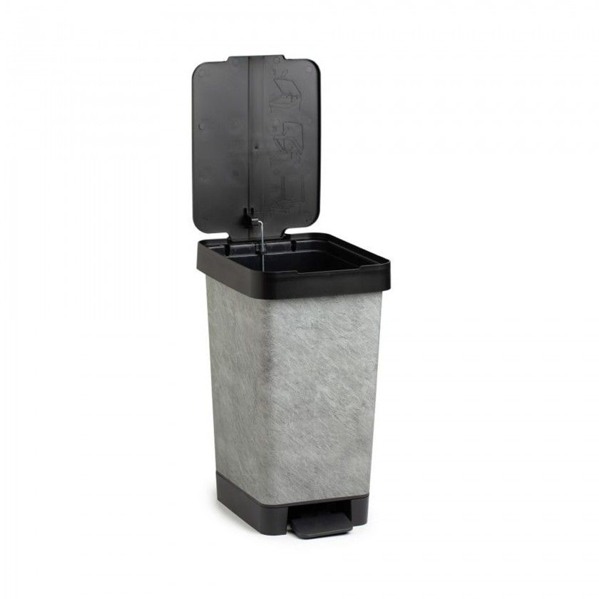 Balde Lixo com Pedal Smart Decorado 25L 26X36X47cm