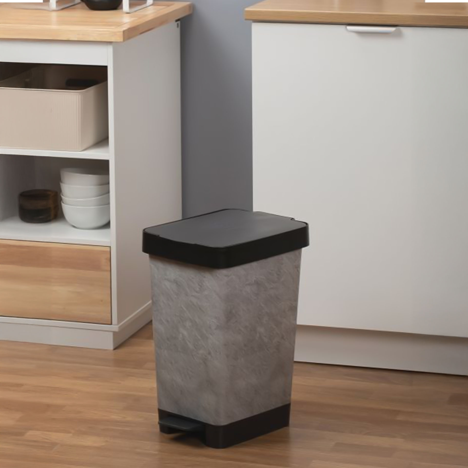 Balde Lixo com Pedal Smart Decorado 25L 26X36X47cm