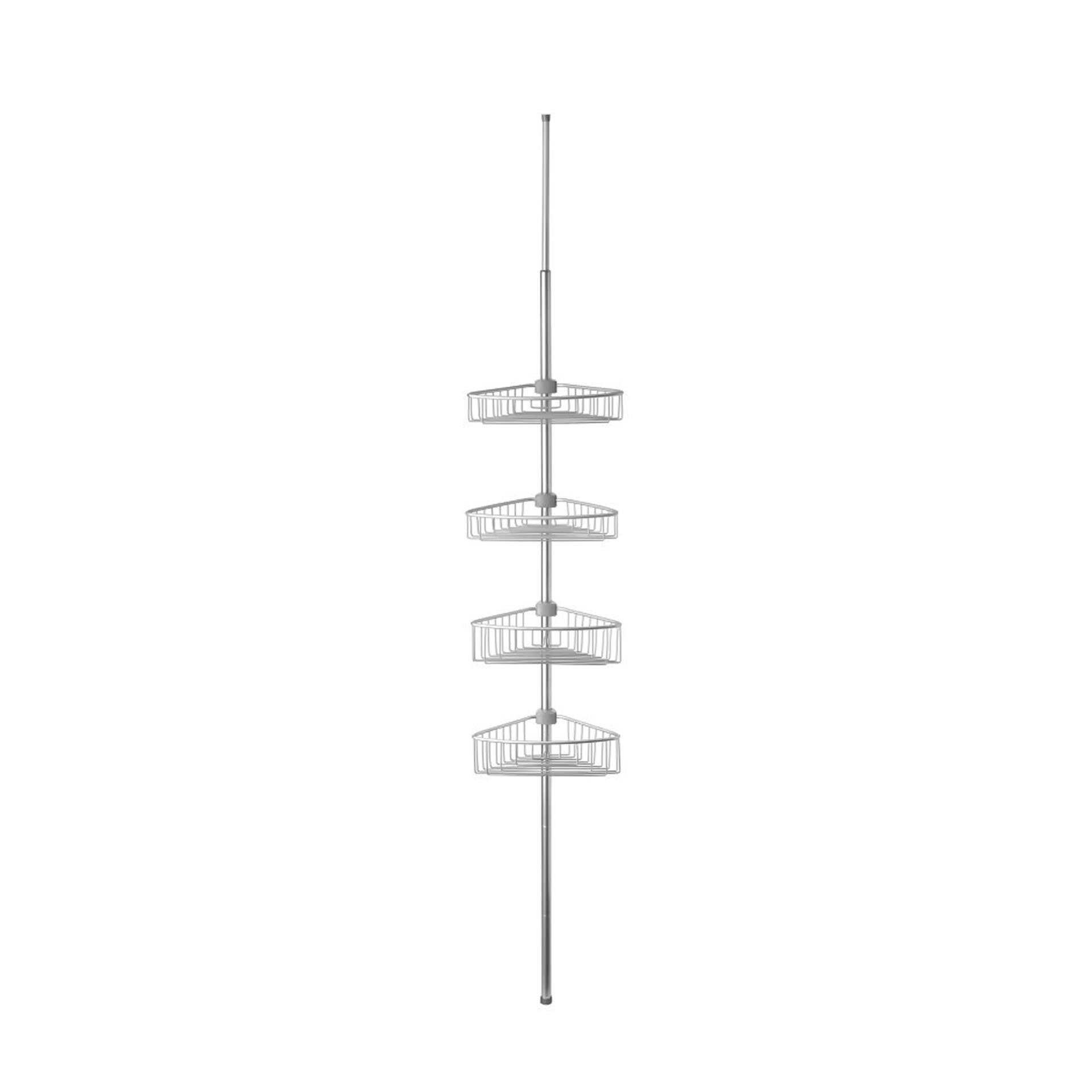 Barra Telescópica Alumínio 4 Cestos WC 35.5X21.5X270cm