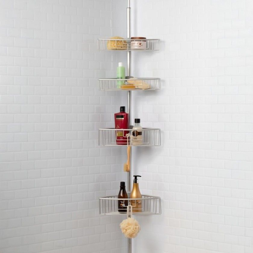 Barra Telescpica Alumnio 4 Cestos WC 35.5X21.5X270cm