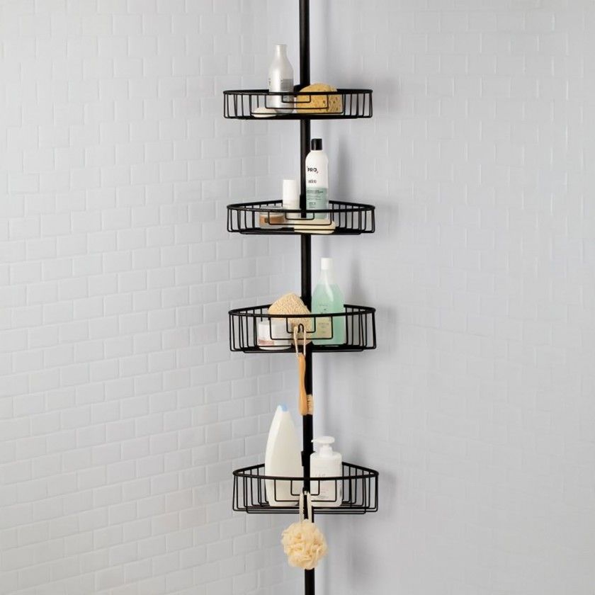 Barra Telescpica Alumnio 4 Cestos WC 35.5X21.5X270cm