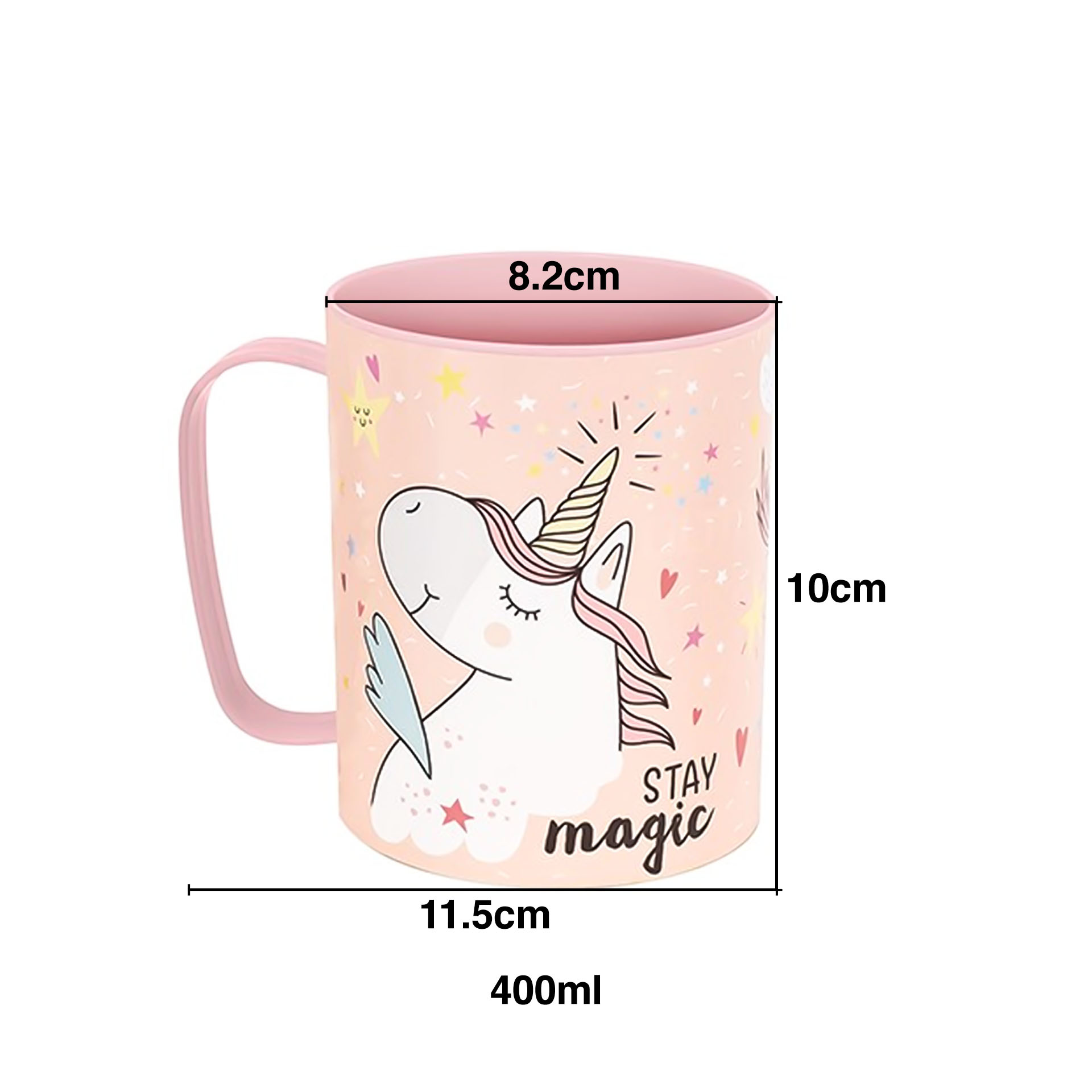 Caneca Fantasy Unicórnios 400ml 11.5X8.2X10cm