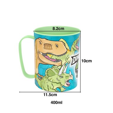 Caneca Fantasy Dinossauros 400ml 11.5X8.2X10cm