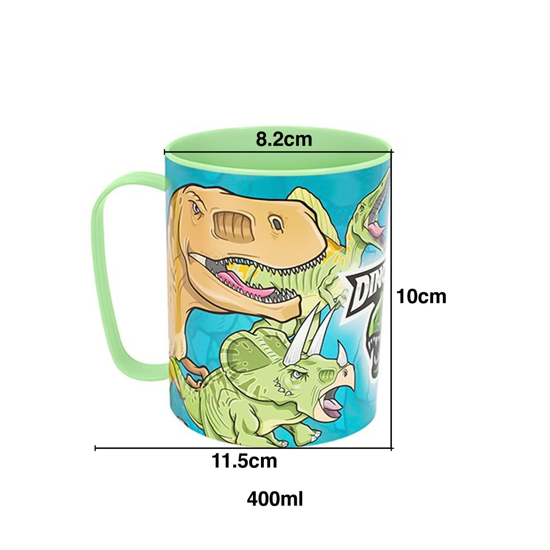 Caneca Fantasy Dinossauros 400ml 11.5X8.2X10cm