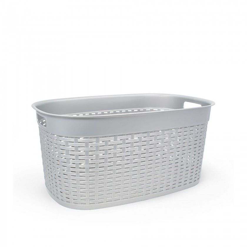 Cesta Roupa Plstico Rattan 44l 58X39X27cm