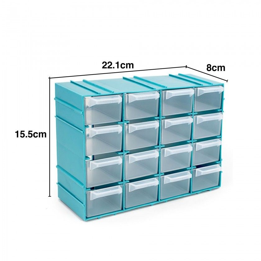 Caixa Ferramentas 16 Gavetas Cor Sortida 22.1X15.5X8cm Caixa Ferramentas 16 Gavetas Cor Sortida 22.1X15.5X8cm