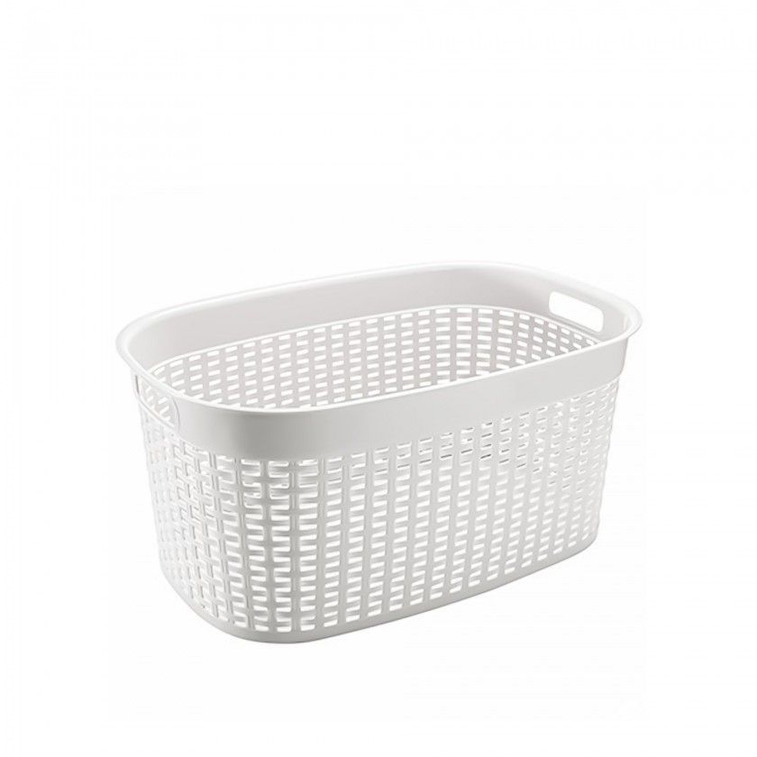 Cesta Roupa Plstico Rattan 44l 58X39X27cm