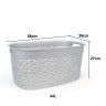 Cesta Roupa Plstico Rattan 44l 58X39X27cm