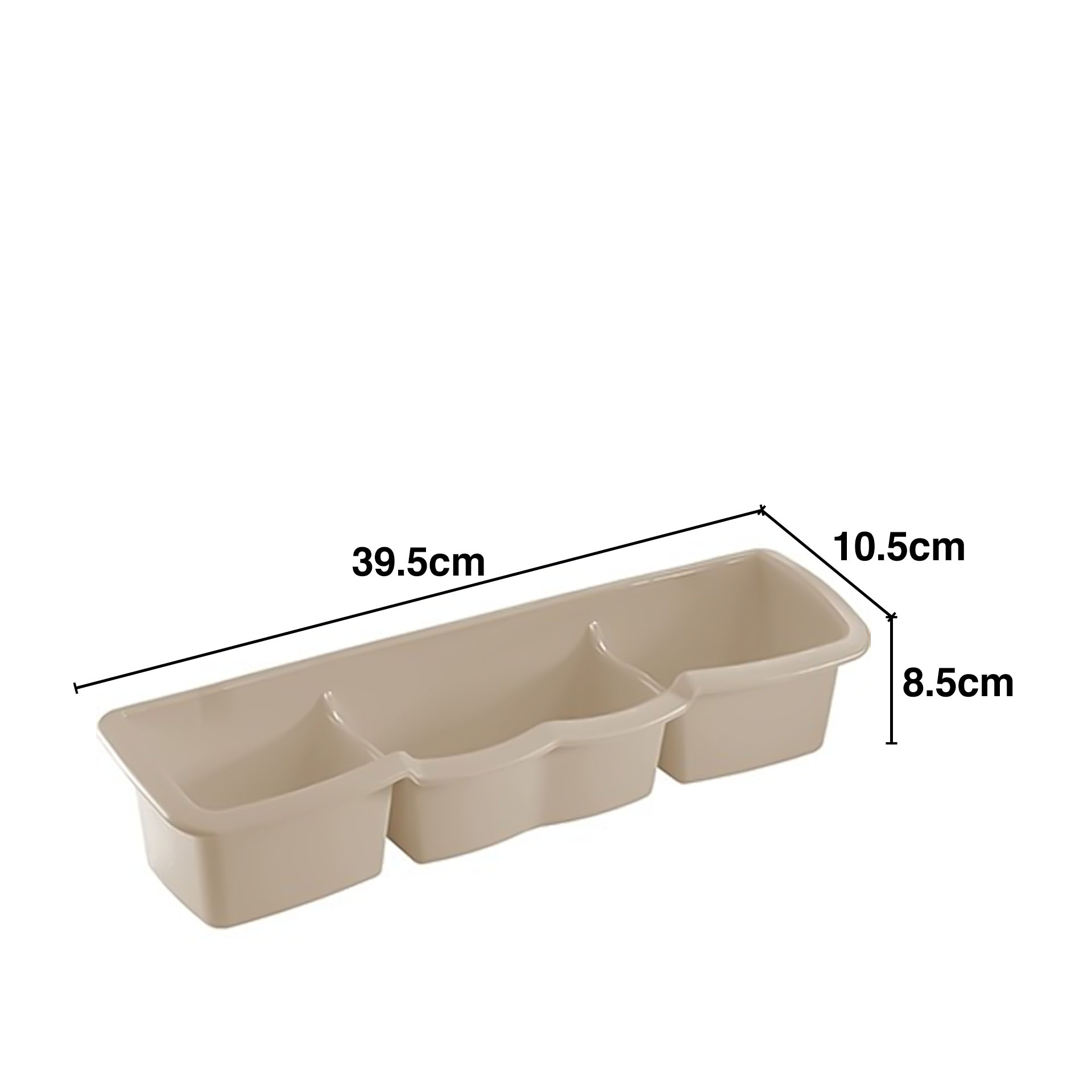 Caixa Esfregão Plástico 3 Compartimentos Cor Sortida 39.5X10.5X8.5cm