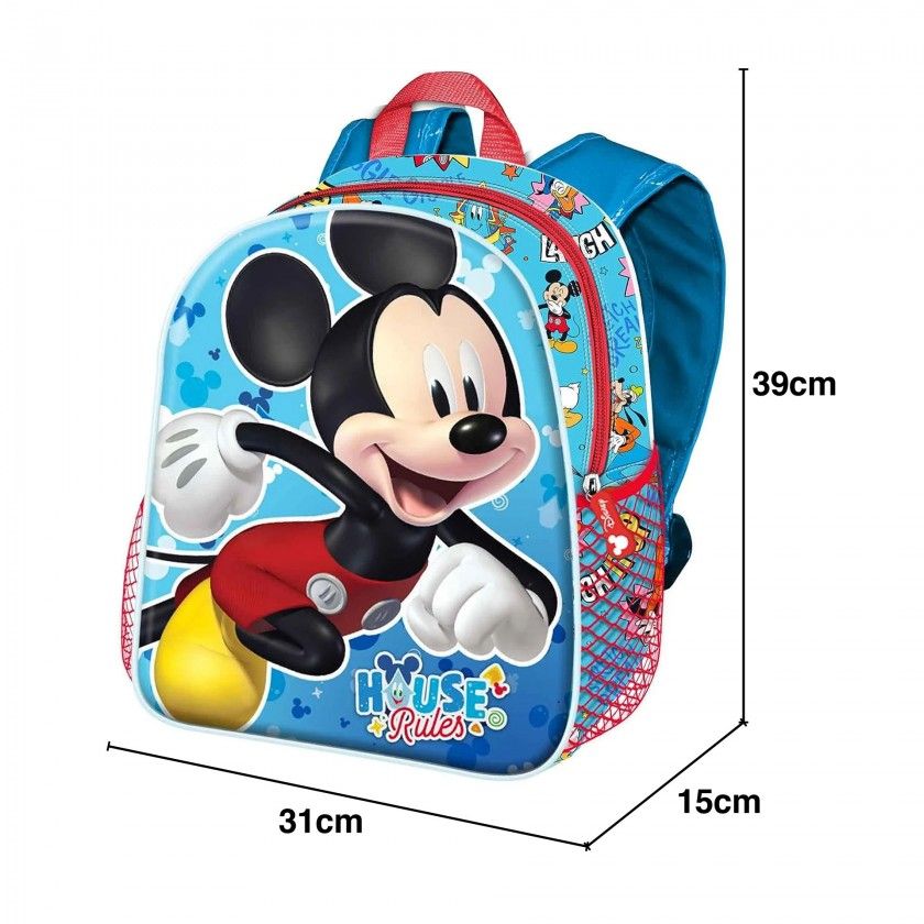 Mochila Escolar Mickey 39X31X15cm