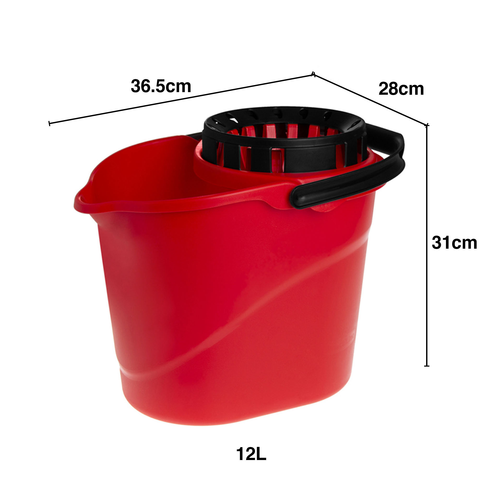 Balde com Espremedor Easydrip Oval 12L 28X36.5X31cm