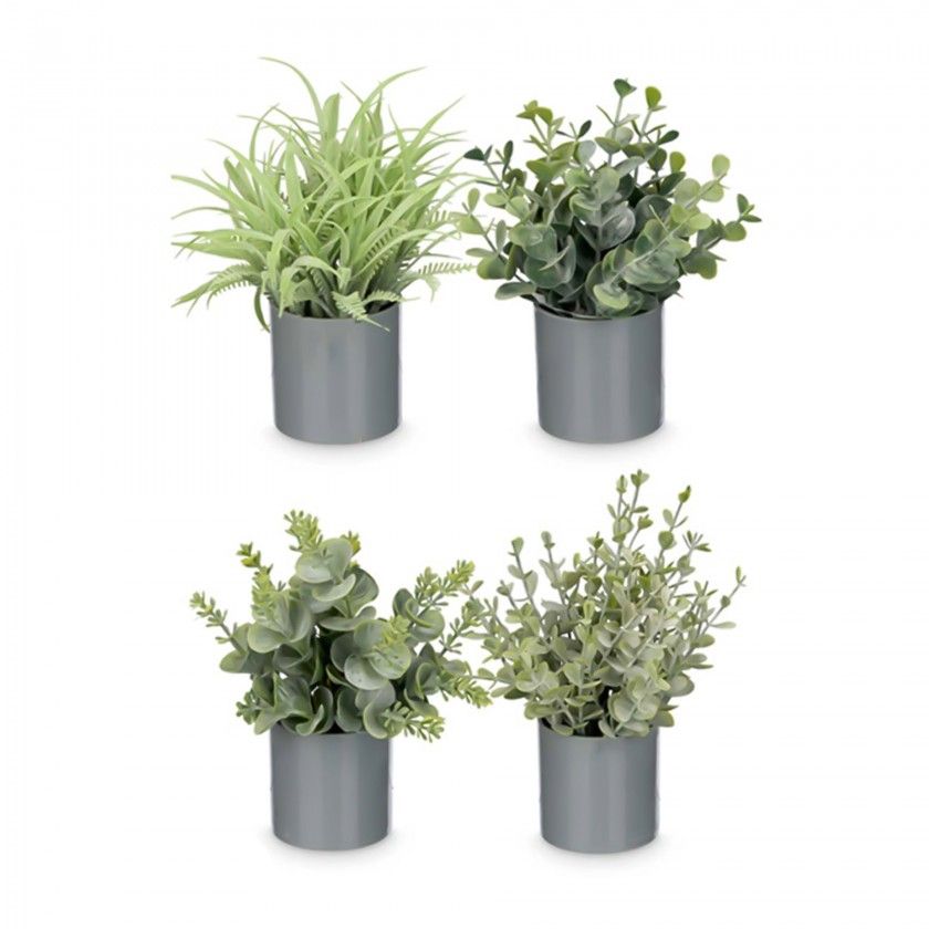 Vaso Planta Artificial Planta Verde Sortida 10X18cm Vaso Planta Artificial Planta Verde Sortida 10X18cm