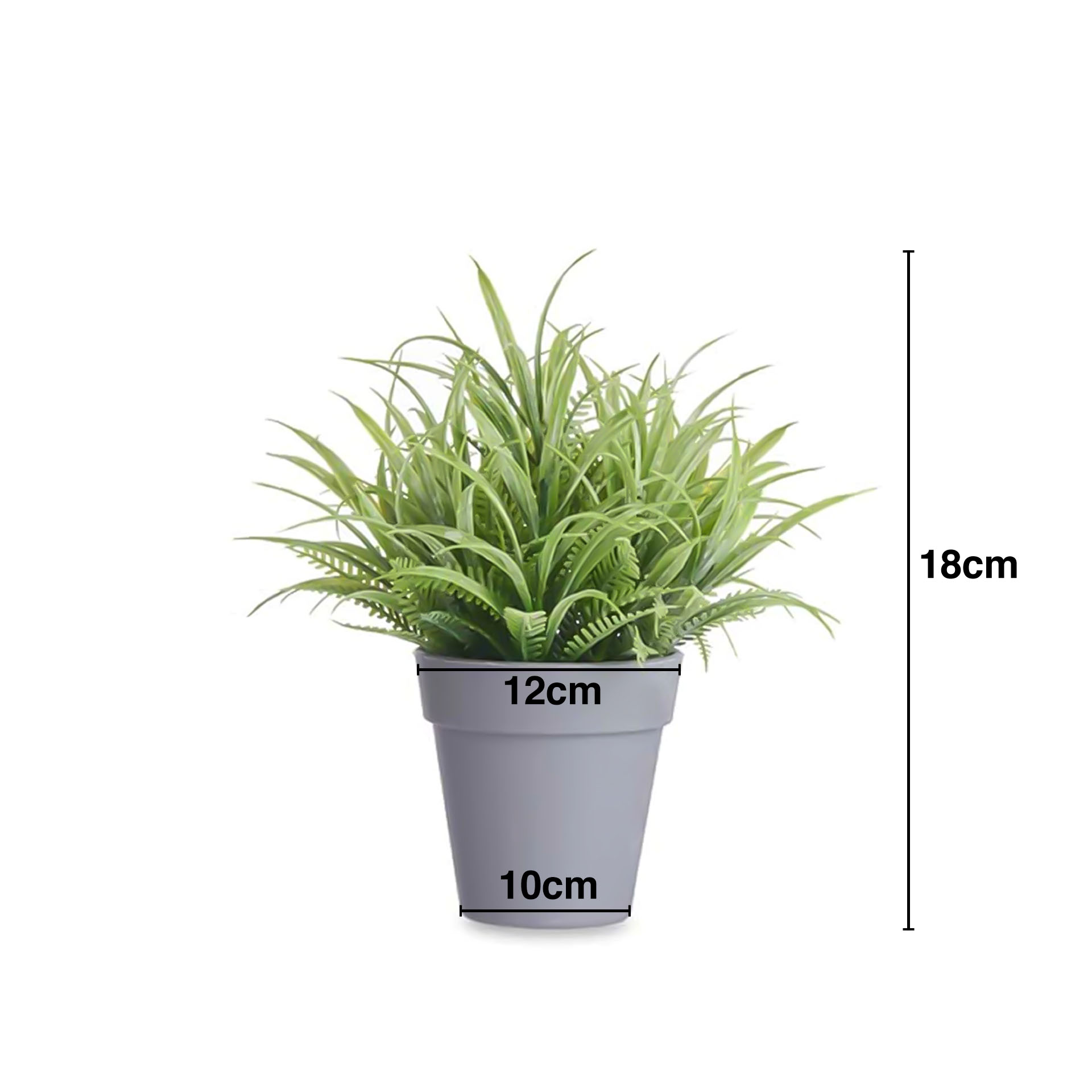 Vaso Planta Artificial Planta Verde Sortida 10X12X18cm