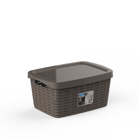 Cesto Multiusos Bamboo com Tampa Sand 35L 54X36X26cm - Image product