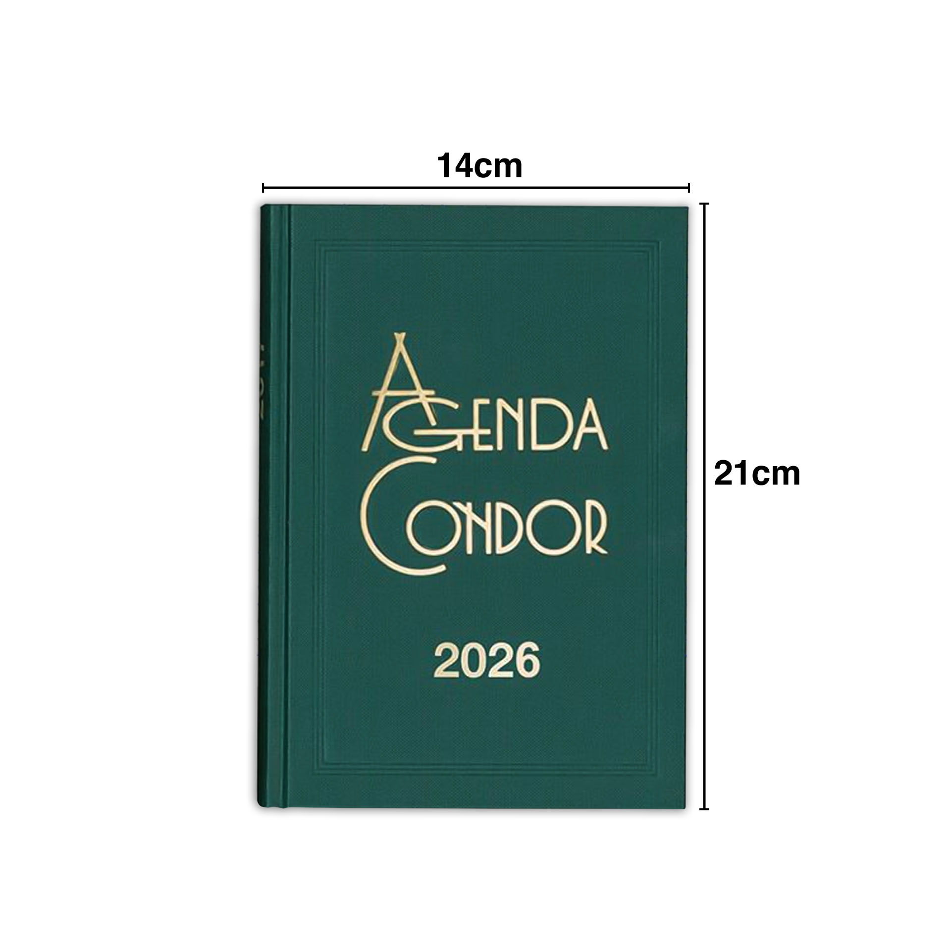 Agenda Diária Escritório 2026 Condor Verde14X21cm