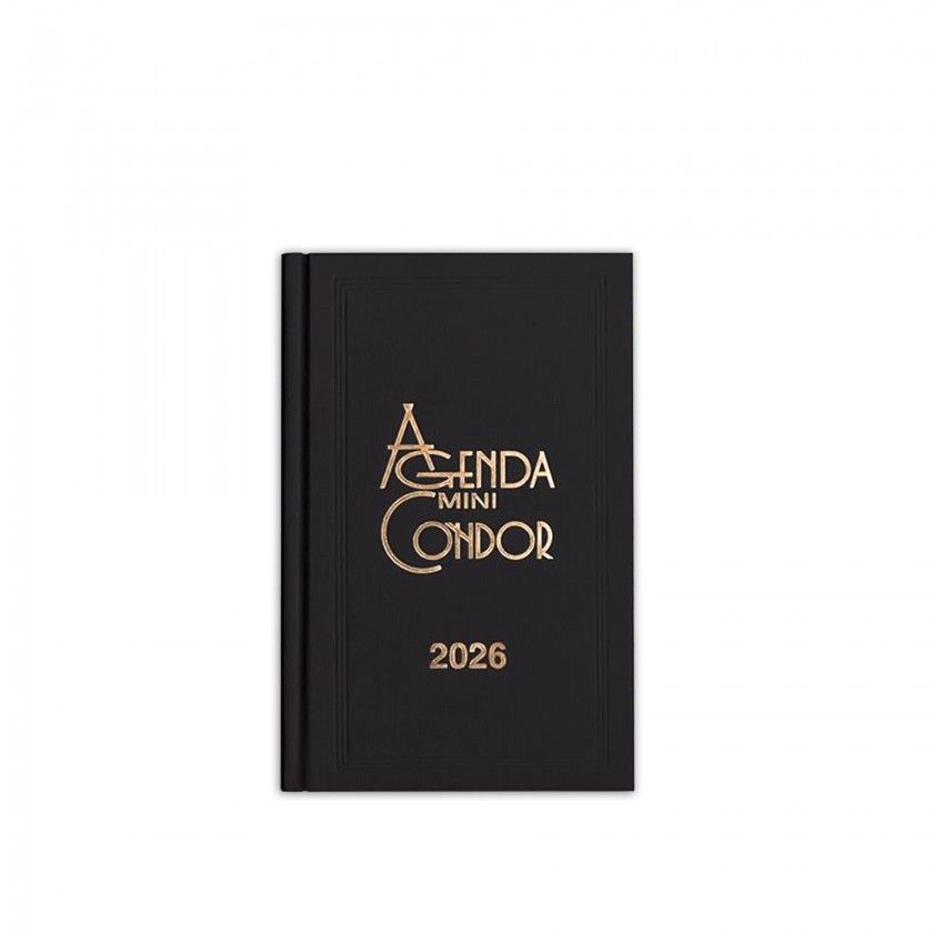 Agenda Diria 2026 Mini Condor Preto 10X16cm