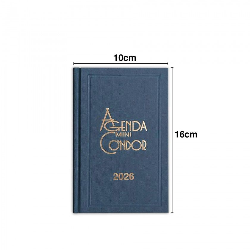 Agenda Diária 2026 Mini Condor Azul10X16cm Agenda Diária 2026 Mini Condor Azul10X16cm