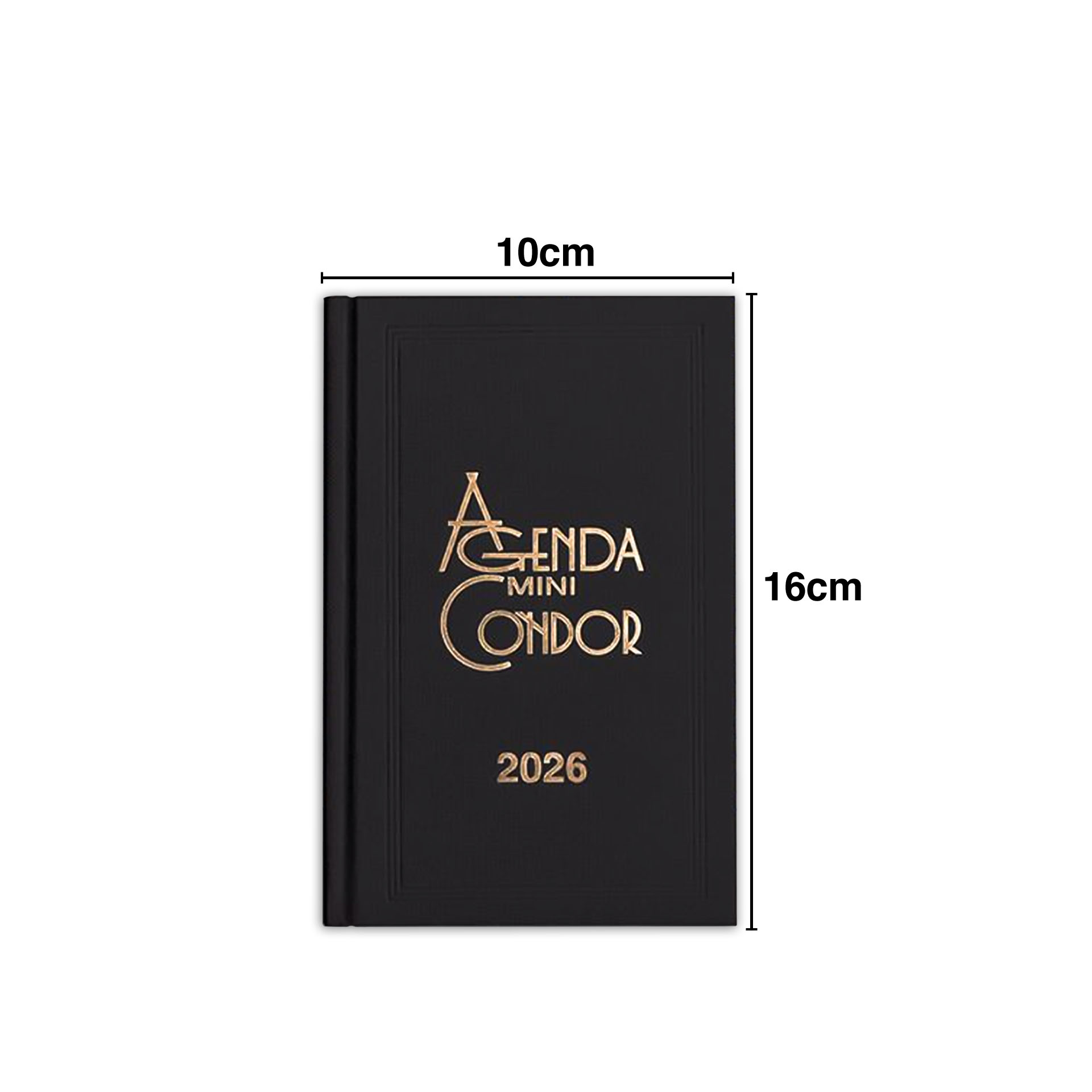 Agenda Diária 2026 Mini Condor Preto 10X16cm