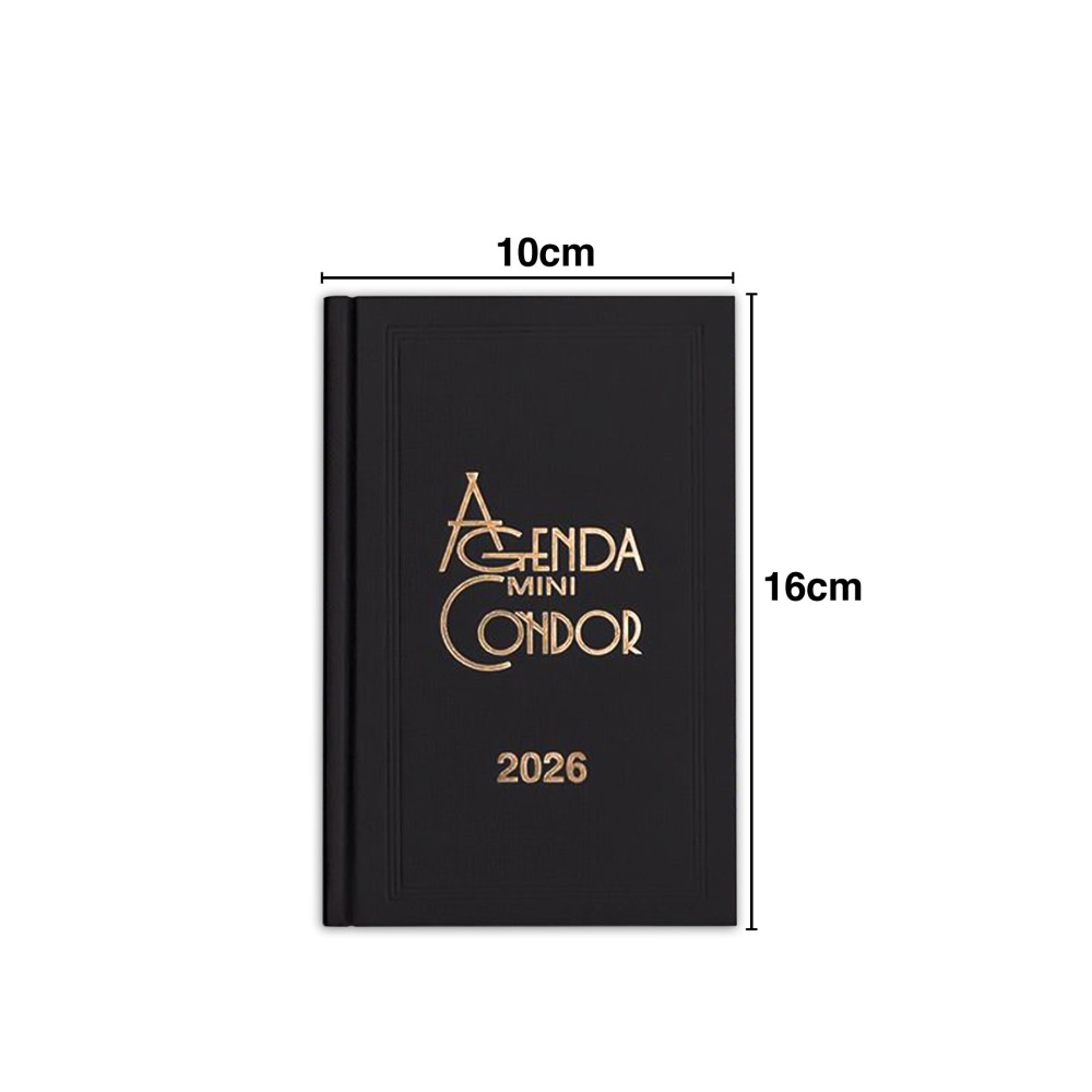 Agenda Di�ria 2026 Mini Condor Preto 10X16cm