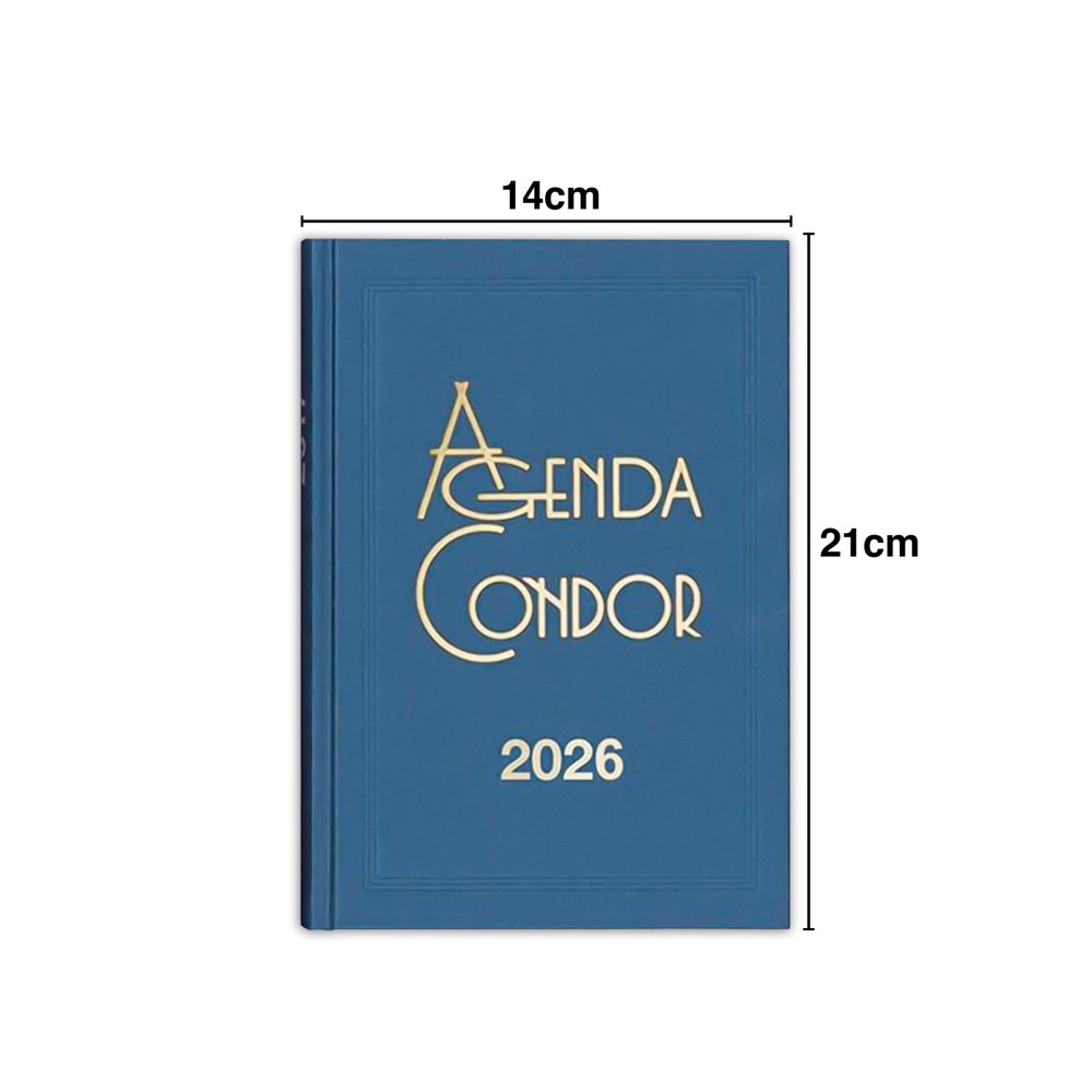 Agenda Diária Escritório 2026 Condor Azul 14X21cm