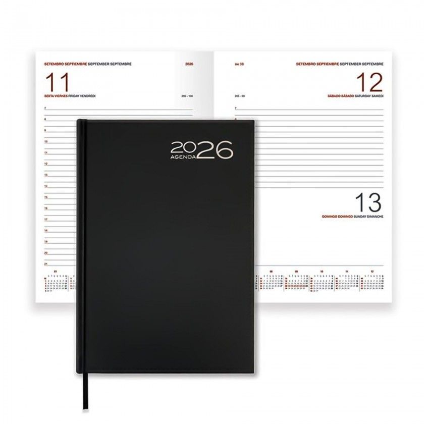 Agenda Diária 2026 Orion Preto 14X21cm Agenda Diária 2026 Orion Preto 14X21cm