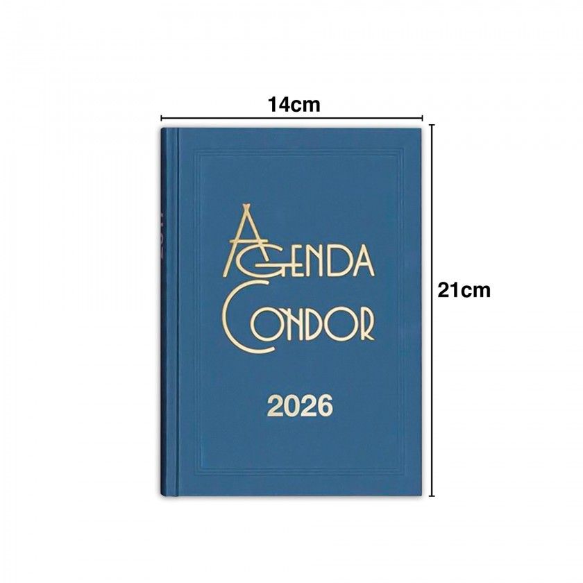 Agenda Diária Escritório 2026 Condor Azul 14X21cm Agenda Diária Escritório 2026 Condor Azul 14X21cm