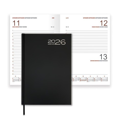 Agenda Diária 2026 Orion Preto 14X21cm - Image product