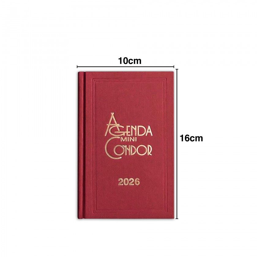 Agenda Diária 2026 Mini Condor Vermelho 10X16cm Agenda Diária 2026 Mini Condor Vermelho 10X16cm