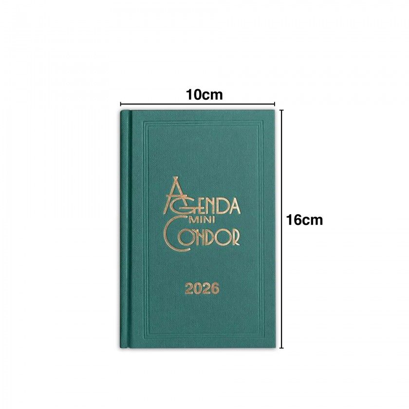 Agenda Diária 2026 Mini Condor Verde 10X16cm Agenda Diária 2026 Mini Condor Verde 10X16cm
