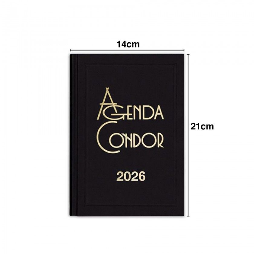 Agenda Diária Escritório 2026 Condor Preto 14X21cm Agenda Diária Escritório 2026 Condor Preto 14X21cm