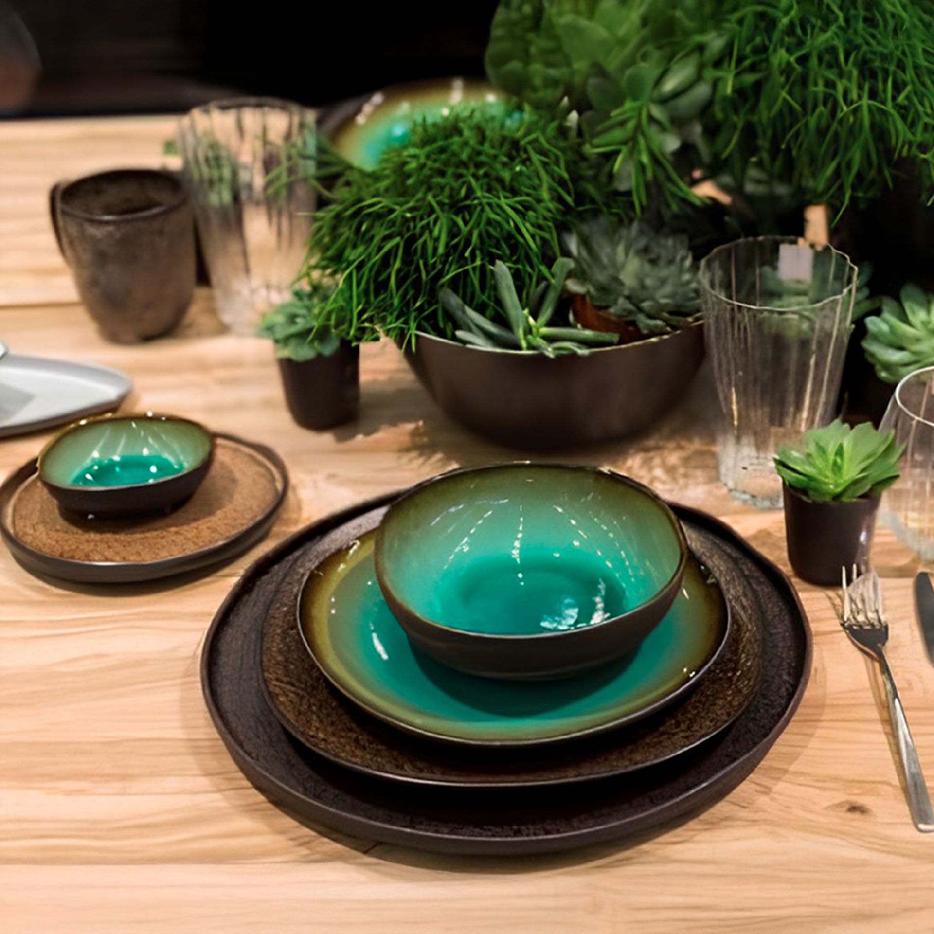 Prato Sobremesa Amazonia Karma Esmeralda 24cm