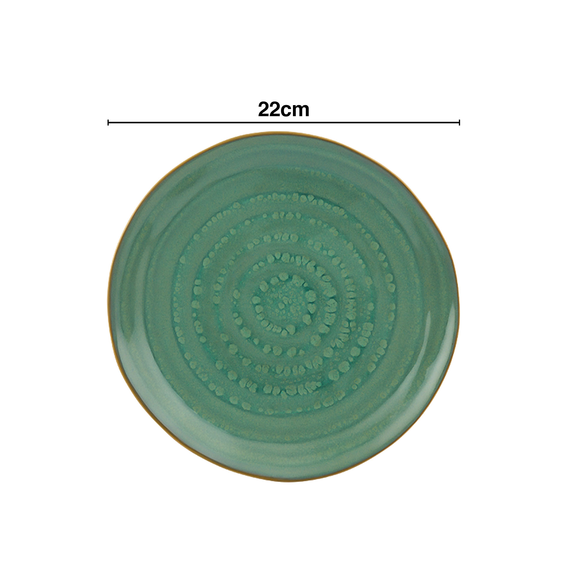 Prato Sobremesa Jade Gemstone 22cm