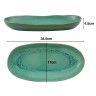 Travessa Jade Gemstone Oval 34.5X17X4.5cm Travessa Jade Gemstone Oval 34.5X17X4.5cm