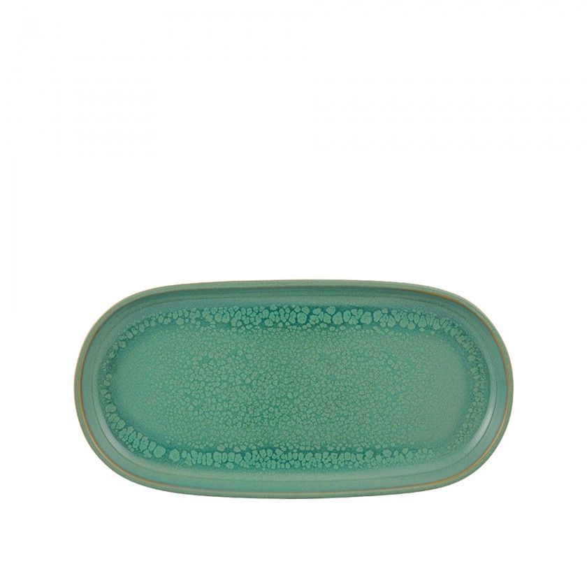 Travessa Jade Gemstone Oval 30X15X3cm