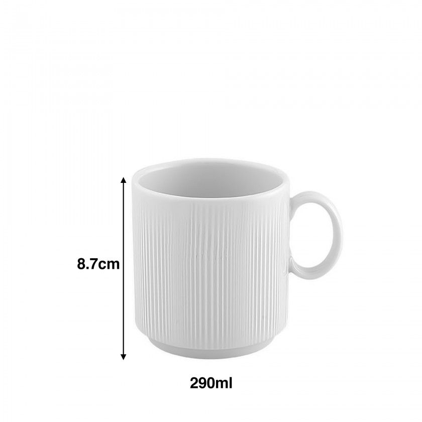 Caneca Verve Wh Empilhvel 290ml 8.7cm