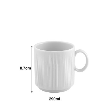 Caneca Verve Wh Empilhável 290ml 8.7cm