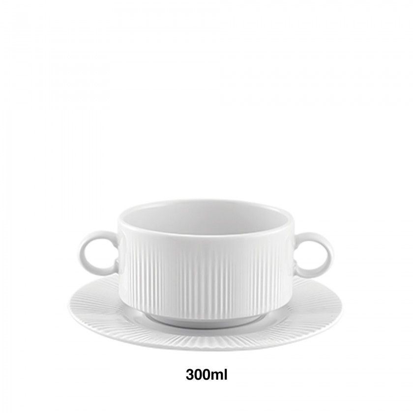 Chávena Consomé Verve Wh 300ml com pires Chávena Consomé Verve Wh 300ml com pires