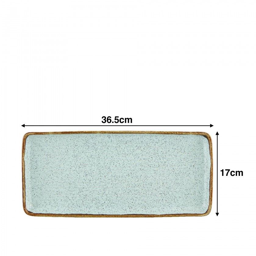 Travessa Rustic Blend Turquesa 36.5X17X3cm Travessa Rustic Blend Turquesa 36.5X17X3cm