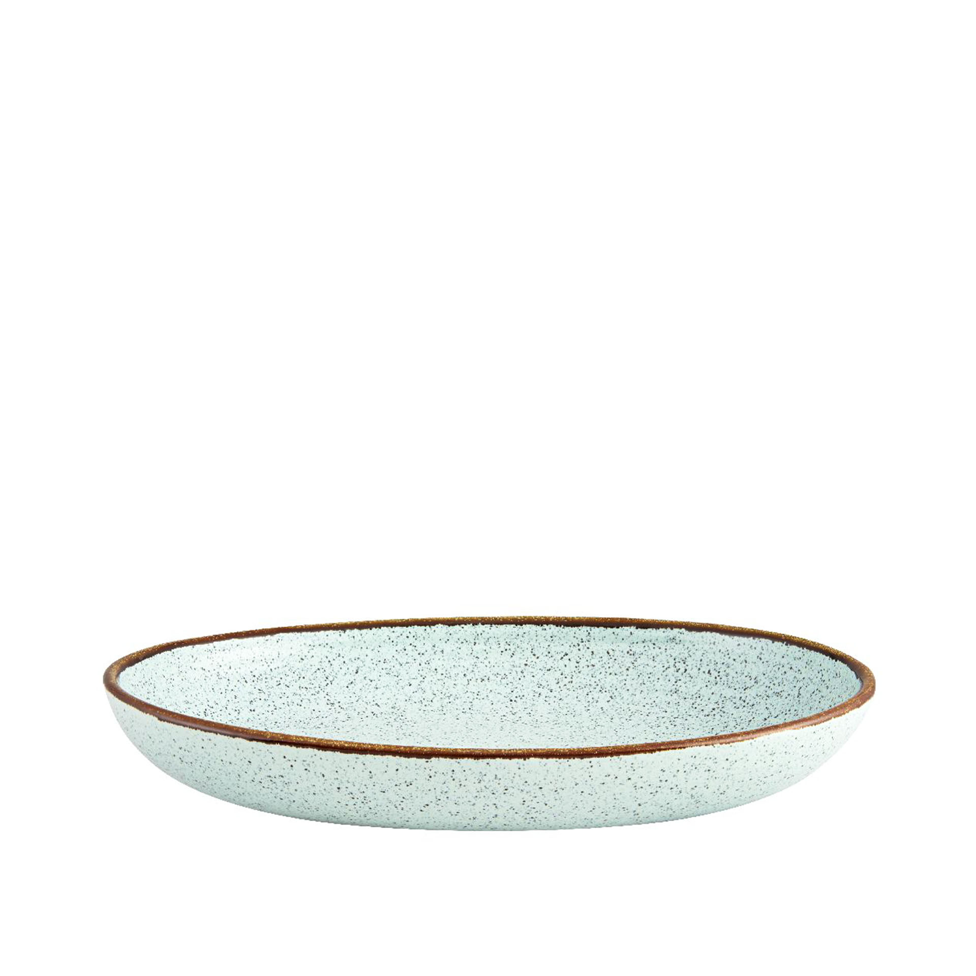 Travessa Rustic Blend Oval Turquesa 27X20X4.5cm