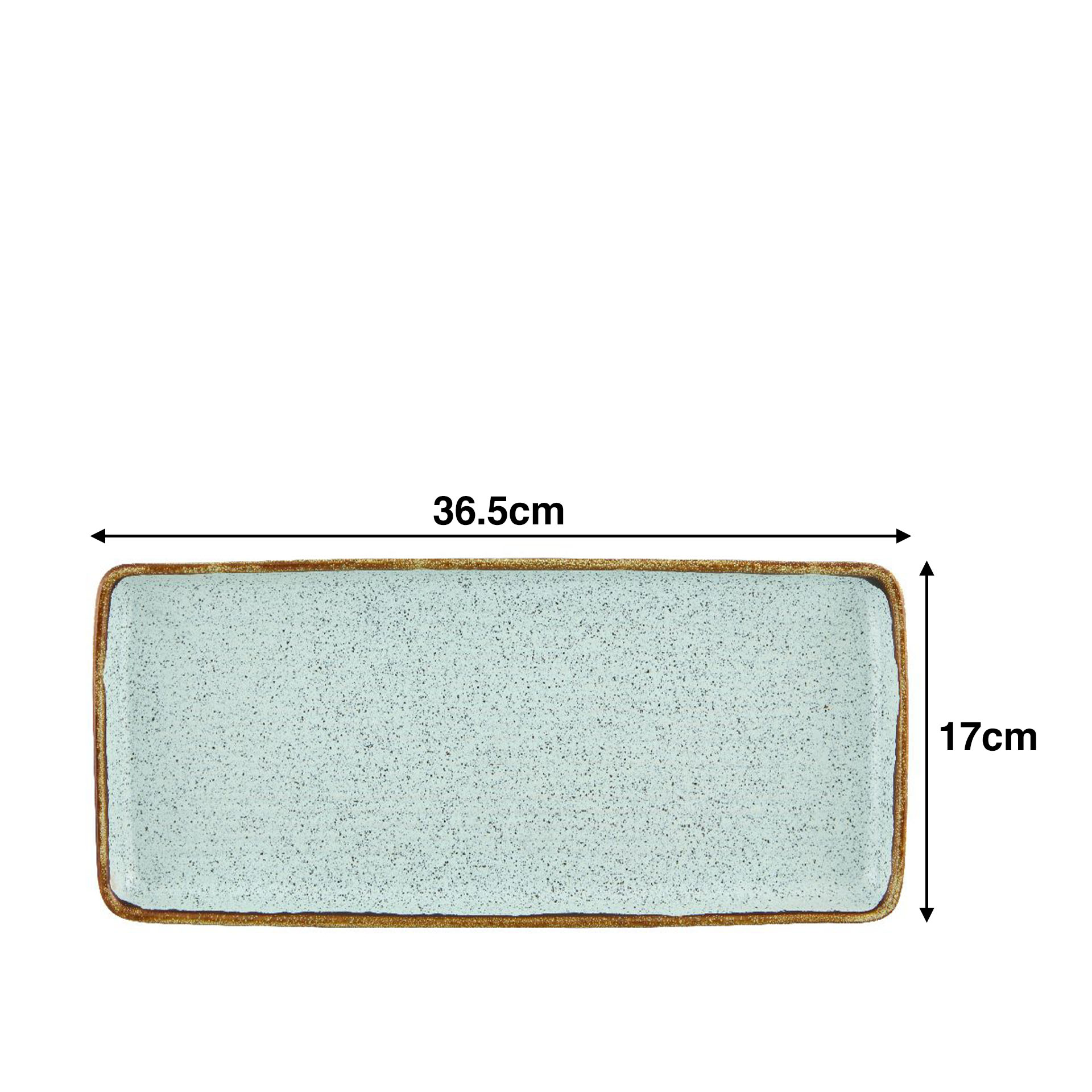 Travessa Rustic Blend Turquesa 36.5X17X3cm