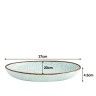 Travessa Rustic Blend Oval Turquesa 27X20X4.5cm